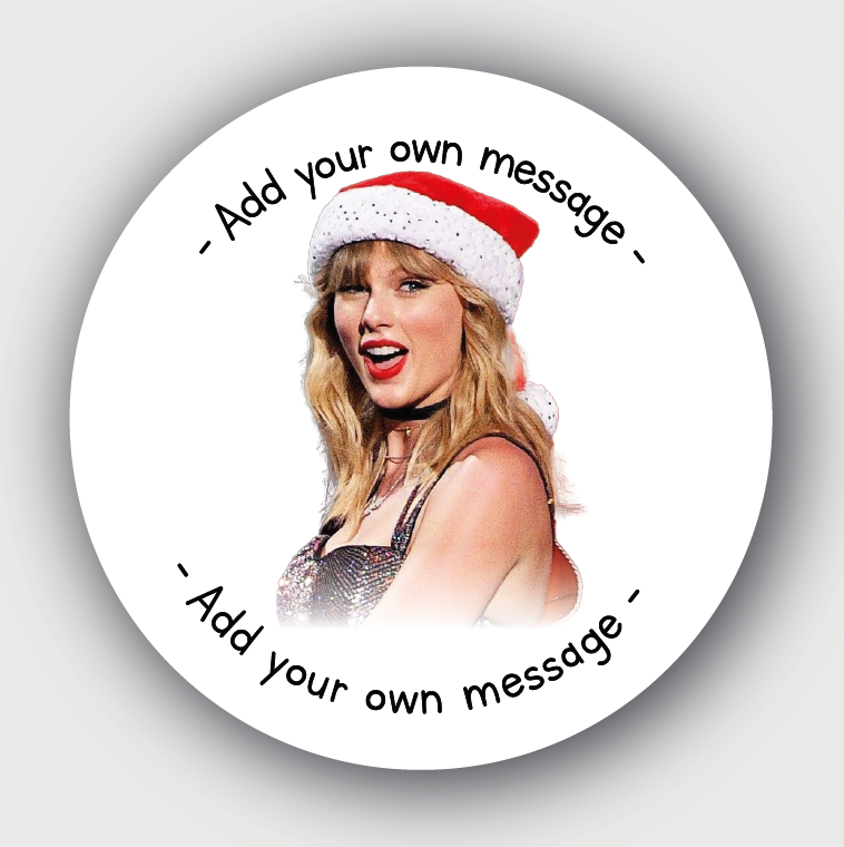 24 Personalised Christmas Stickers Taylor Swift